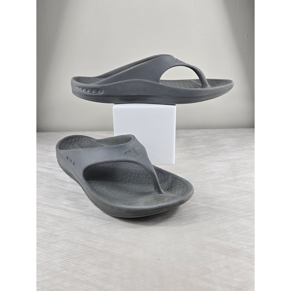 Telic Energy Flip Flops Slate Grey Recovery Sandals Made in USA Mens M Womens L